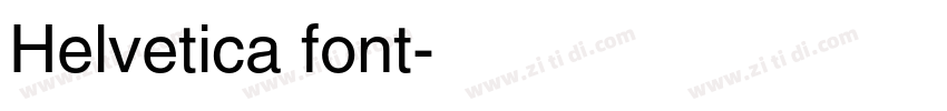 Helvetica font字体转换